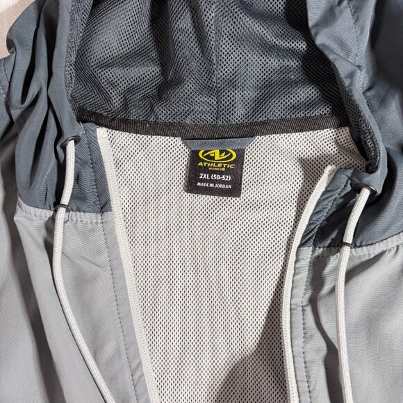 Athletic Works Men's Colorblock Windbreaker Jacket Coat Shades of Gray 2XL - Picture 8 of 11